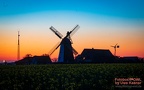 Windmühle in Eickhorst bei Sonnenuntergang